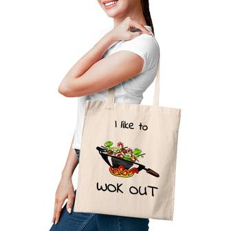 Funny I Like To Wok Out Foodieasian Tee Tote Bag | Mazezy CA