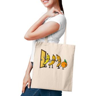 Funny Knock Knock 3 Bananas And Orange Cool Fruit Joke Gift Premium Tote Bag | Mazezy