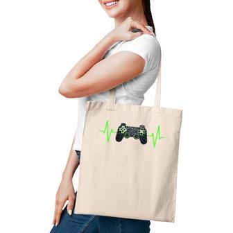 Gamer Heartbeat Gaming Video Games Boys Girls Teens Tote Bag | Mazezy