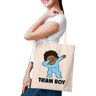 Gender Reveal Baby Shower Team Boy Tote Bag | Mazezy