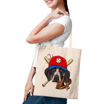German Shorthaired Pointer Baseball Lovers Baseball Player Tote Bag | Mazezy