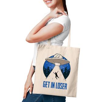 Get In Loser Cool Unique Graphic Tote Bag | Mazezy