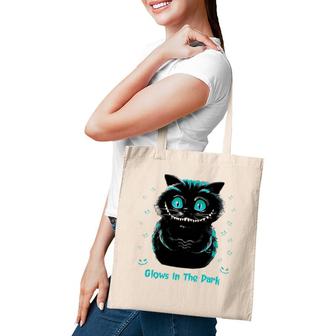 Glows In The Dark Funny Cat Halloween Tote Bag | Mazezy