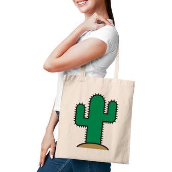 Green Cactus Vintage Tote Bag | Mazezy