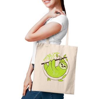 Green Three Toed Sloth Tote Bag | Mazezy