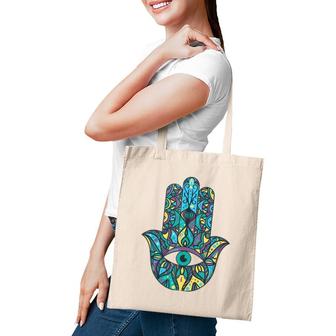 Hamsa Hand Meditation Yoga Hand Of Fatima Men Women Tank Top Tote Bag | Mazezy