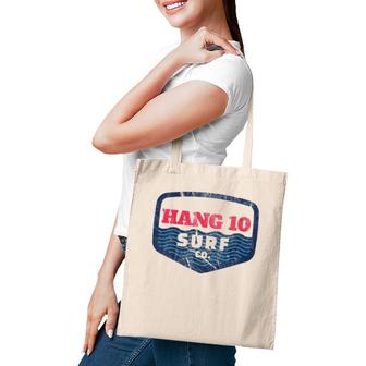 Hang 10 Surf Co Retro Distressed Surfer From The 60S V-Neck Tote Bag | Mazezy