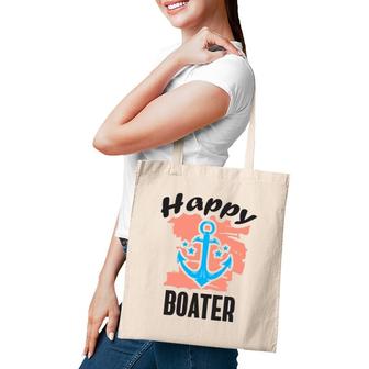Happy Boater Anchor Boating Gift Tote Bag | Mazezy