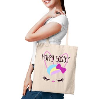 Happy Easter Bunny Sleeping Face Cute Funny Christian Girls Tote Bag | Mazezy CA