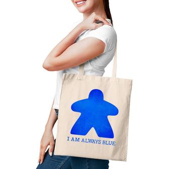 I Am Always Blue Meeple Tee Board Gaming Tote Bag | Mazezy