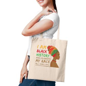 I Am Black History Month Afro Woman Tote Bag | Mazezy