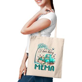 I Love Being Mema Flower Truck Tote Bag | Mazezy