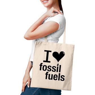 I Love Fossil Fuels Version Tote Bag | Mazezy