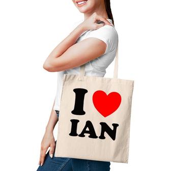 I Love Ian Personalized Name Tote Bag | Mazezy
