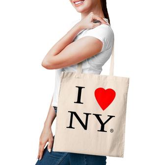 I Love Ny Heart White Color I Love Newyork Tote Bag | Mazezy