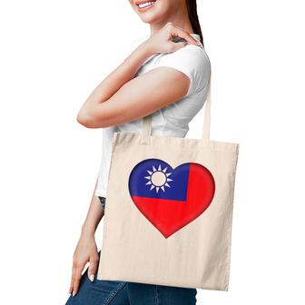 I Love Taiwan Taiwanese Flag Heart Outfit Tote Bag | Mazezy