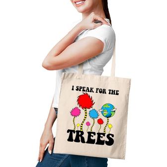 I Speak For Trees Earth Day 2022 Save Earth Inspiration Tote Bag | Mazezy