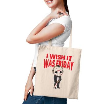 I Wish It Was Friday Halloween Tote Bag | Mazezy