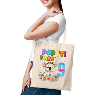 I'm 9 Years Old 9Th Birthday Koala Girls Pop It Fidget Tote Bag | Mazezy