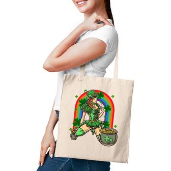 Irish Girl St Patrick's Day Shenanigan Shamrock Tote Bag | Mazezy