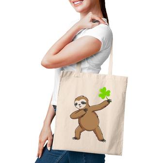 Irish Leprechaun Dabbing Sloth St Patrick's Day Gift Green Tote Bag | Mazezy