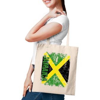 Jamaica Big Flag Vintage Men Women Kids Purple Jamaica Tote Bag | Mazezy