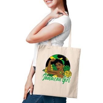 Jamaica Girl Jamaican Mujer Jamaican Flag Tote Bag | Mazezy