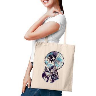 Japanese Geisha Parasol Pretty Tattoo Art Samurai Tote Bag | Mazezy