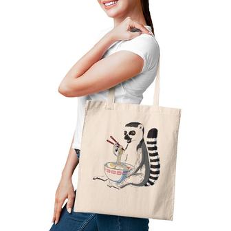 Japanese Noodles Kawaii Ramen Bowl Funny Lemur Tote Bag | Mazezy