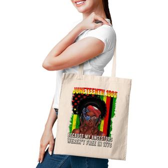 Juneteenth Day Freedom Flag Ancestors Not Free 1776 Melanin Tote Bag | Mazezy
