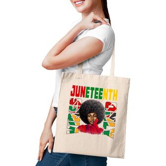 Juneteenth Vibes Only Afro Melanin Black Natural Hair Womens Tote Bag | Mazezy