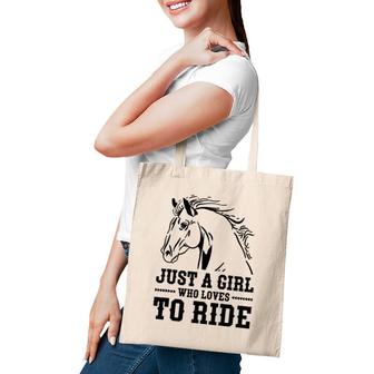 Just A Girl Who Loves To Ride Horse Riding Women Tote Bag | Mazezy