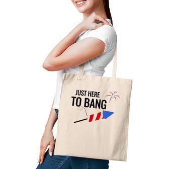 Just Here To Bang 4Th Of July V-Neck Tote Bag | Mazezy
