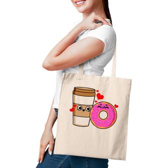 Kawaii Coffee And Donut Barista Tote Bag | Mazezy