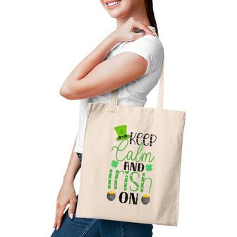 Keep Calm And Irish On Gift St Patrick's Day Tote Bag | Mazezy