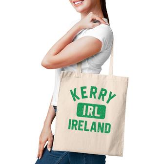 Kerry Ireland Irl Gym Style Distressed Green Print Tote Bag | Mazezy