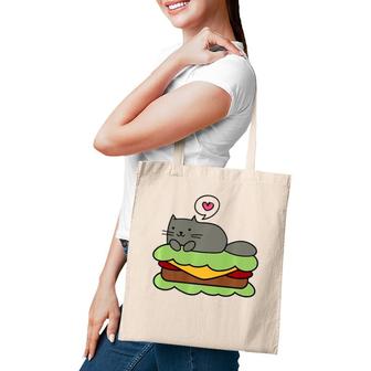 Keto Kitty On Bunless Cheeseburger Tee Tote Bag | Mazezy