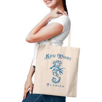 Key West Fl Seahorse Distressed Florida Gift Tote Bag | Mazezy