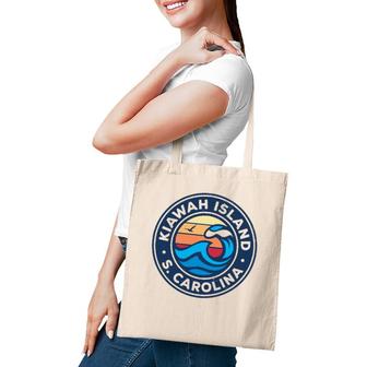 Kiawah Island South Carolina Sc Vintage Nautical Waves Desig Tote Bag | Mazezy