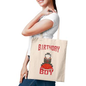 Kids 5Th Birthday Train Gift For Five 5 Years Old Boys Tote Bag | Mazezy