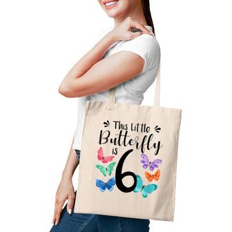 Kids 6 Year Old Butterfly Birthday Girls 6Th Girl Party Gift Tote Bag | Mazezy