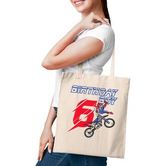 Kids 6 Years Old Dirt Bike Birthday Motocross 6Th Gift Tote Bag | Mazezy