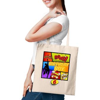 Kids 6Th Birthday Boys Super Hero Comic 6 Years Birthday Tote Bag | Mazezy