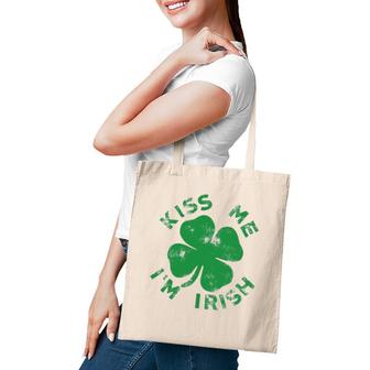 Kiss Me I'm Irish Funny Saint Patrick Day Womens Tote Bag | Mazezy