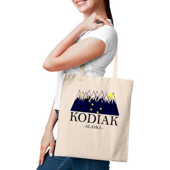 Kodiak Alaska Awesome Mountain Tee Gift Tote Bag | Mazezy