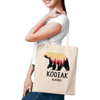 Kodiak Alaska Vintage Grizzly Bear Nature Souvenir Gift Tote Bag | Mazezy