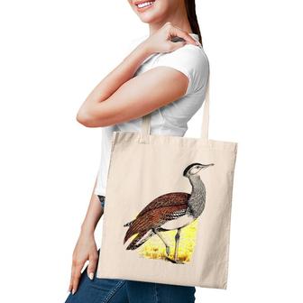 Kori Bustard Illustrated Bird Lover Gift Tote Bag | Mazezy