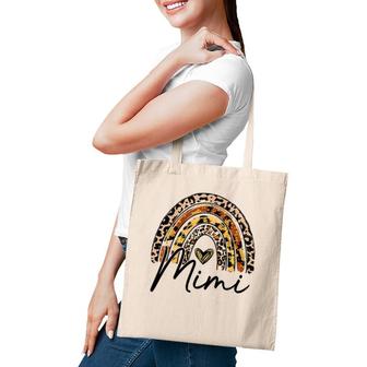 Leopard Mimi Fall Rainbow Fall Vibes Mimi Life Funny Mimi Tote Bag | Mazezy
