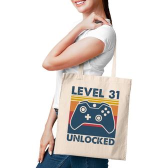 Level 31 Unlocked Vintage Video Game 31St Birthday Tote Bag | Mazezy