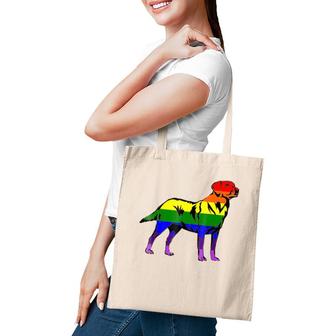 Lgbt Gay Pride Flag Labrador Retriever Vintage Tote Bag | Mazezy